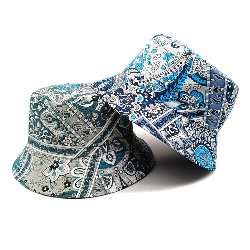 Paisley Bucket Hat Color Matching Printing Double-sided Wear
