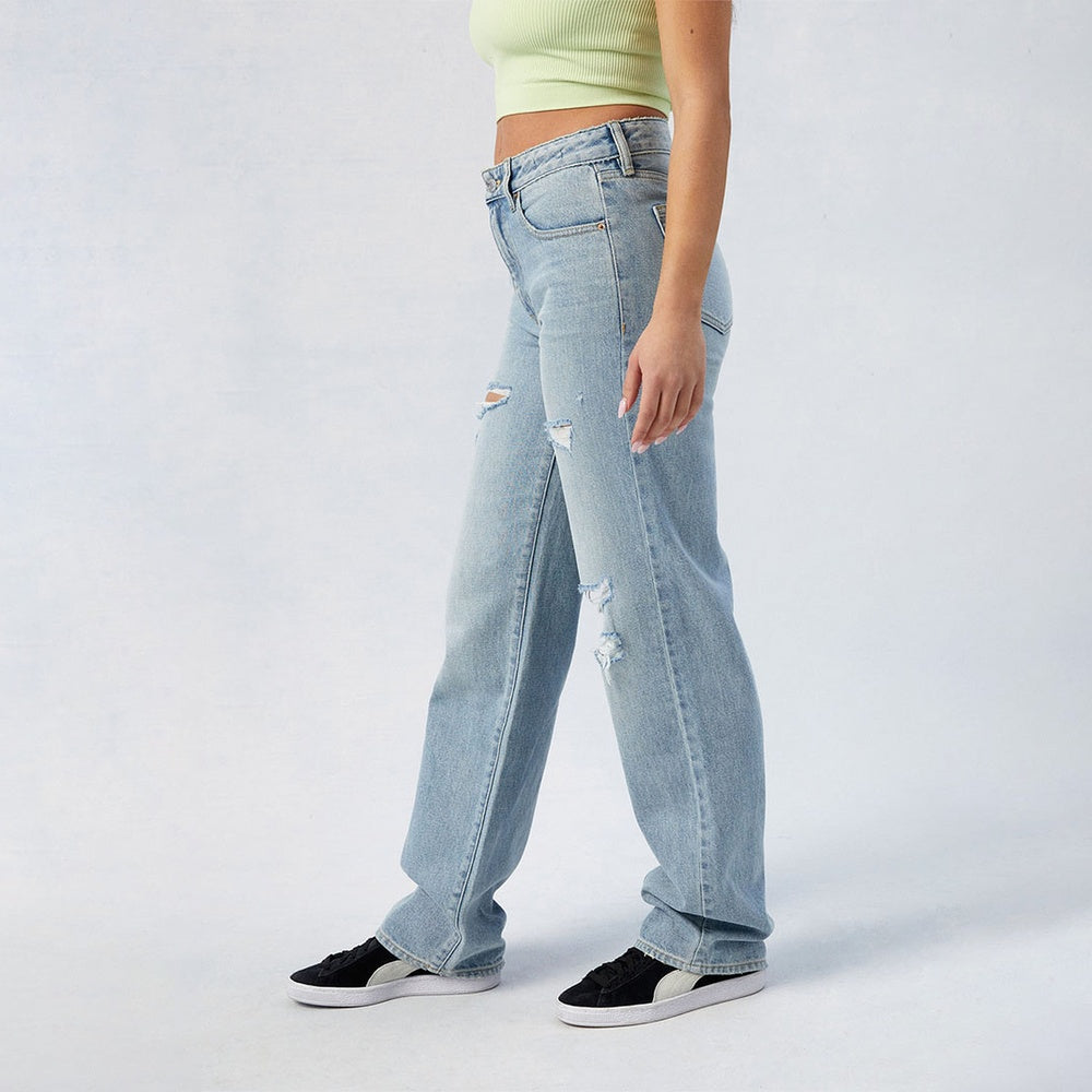 Women's High-Waist Jeans, Wide-Leg Full-Length Jeans With Center Pleat, Cotton Denim For All Seasons Forbidden Platform - Temu