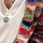 Women's Colorful Long Sleeve Cardigan Soft Boho Chic Knit Open Front Sweater For Spring And Fall Vacation