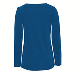 Women's Long Sleeve Tunic Tops Casual T-Shirt Fall Work Fashion 2025, Everyday Basic Wear