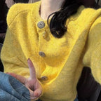 Loose Knitted Cardigan Women Wear Lazy Sweater Coat