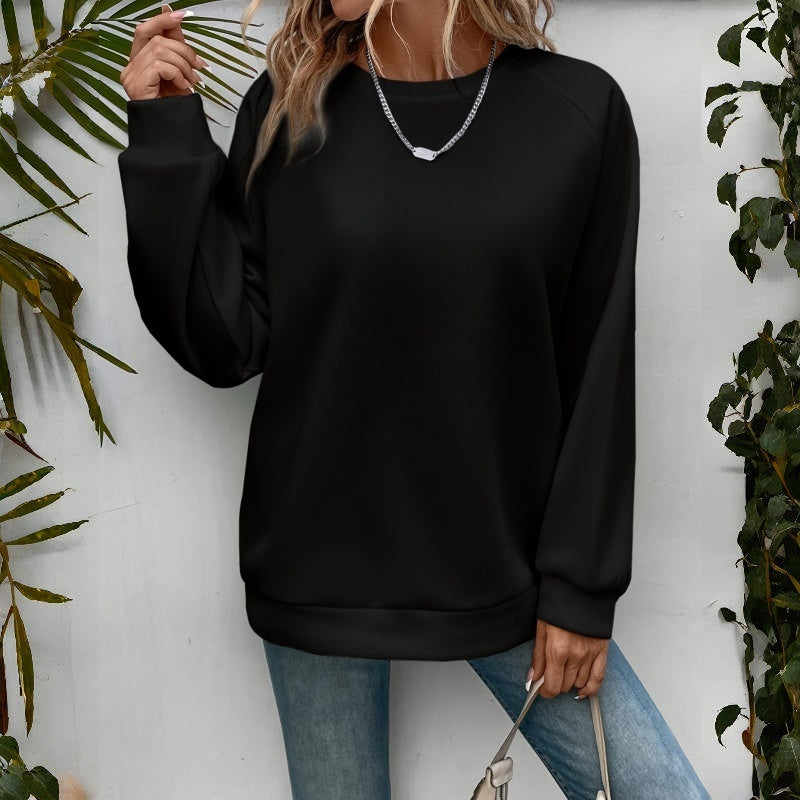 Women's Loose Sports Round Neck Sweatshirt