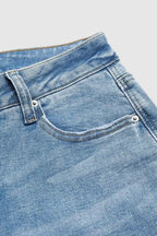 Low-Rise Cropped Boyfriend Jeans For Women, Relaxed Fit Straight Leg Denim With A Distressed Raw Hem, Casual Light Wash Pants