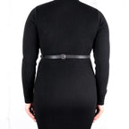 Black Leather Strap Fashion All-match Chain Tassels Waist Chain