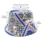 Paisley Bucket Hat Color Matching Printing Double-sided Wear