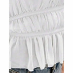 Women's Open Back Tops Sexy Halter Neck Tie Drawstring Backless Sleeveless Top