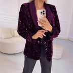 Autumn And Winter Leisure Fashionable Sequins Jacket