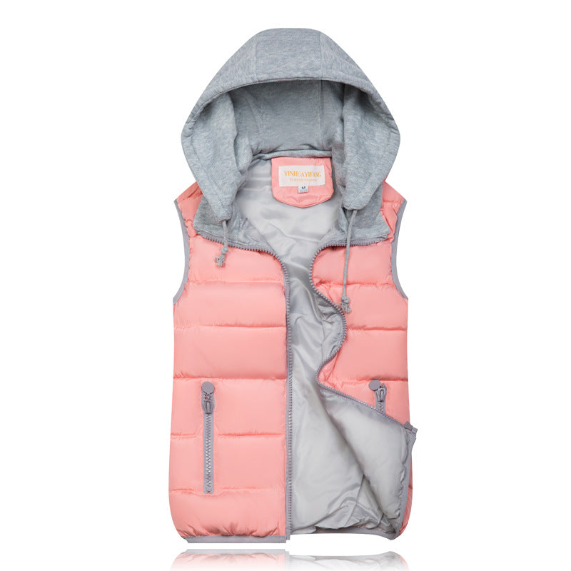 Candy-colored down cotton vest