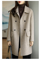 Slim Fit And Mid Length Woolen Coat Fashion