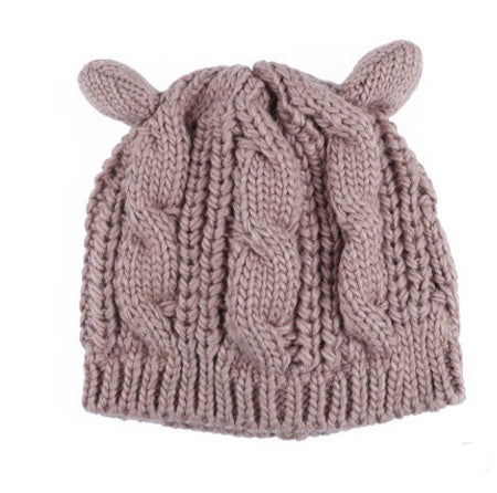 Autumn Winter Cat Ear Knit Beanie