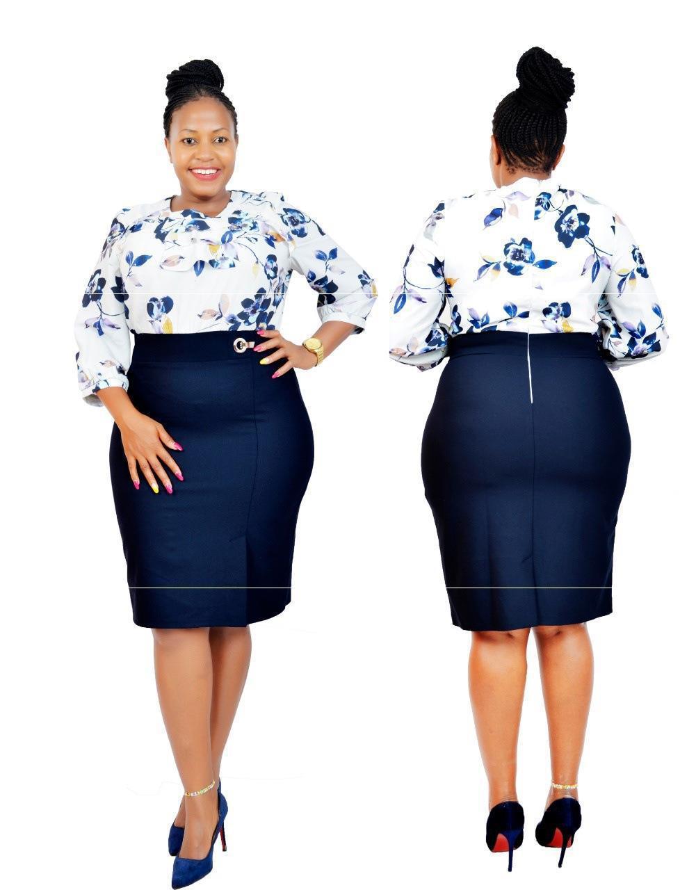 Women's Round Neck Contrast Print Dress