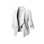 Pure Color Casual Cardigan Women's Small Suit