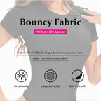 USA Warehouse Shipping Going Out T Shirt Tops Second-skin Feel Recycle Shapewear Crew Neck Short Sleeve Bodysuit For Women