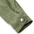 Women's Corduroy Long Sleeve Jacket - Casual Button-Up Coat With Flap Pockets, Fall & Spring Fashion Outerwear