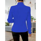 Women Casual Blazers Long Sleeve Business Outerwear Slim Fitting Single Breasted Jacket