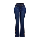 Sculpt Your Curves With Our Butt-Lifting Bootcut Jeans Our Mid-Rise Bootcut Features Intricate Statement Embroidery Down The Leg And On The Pockets. Perfect Vaquera Vibe Forbidden Platform - Temu