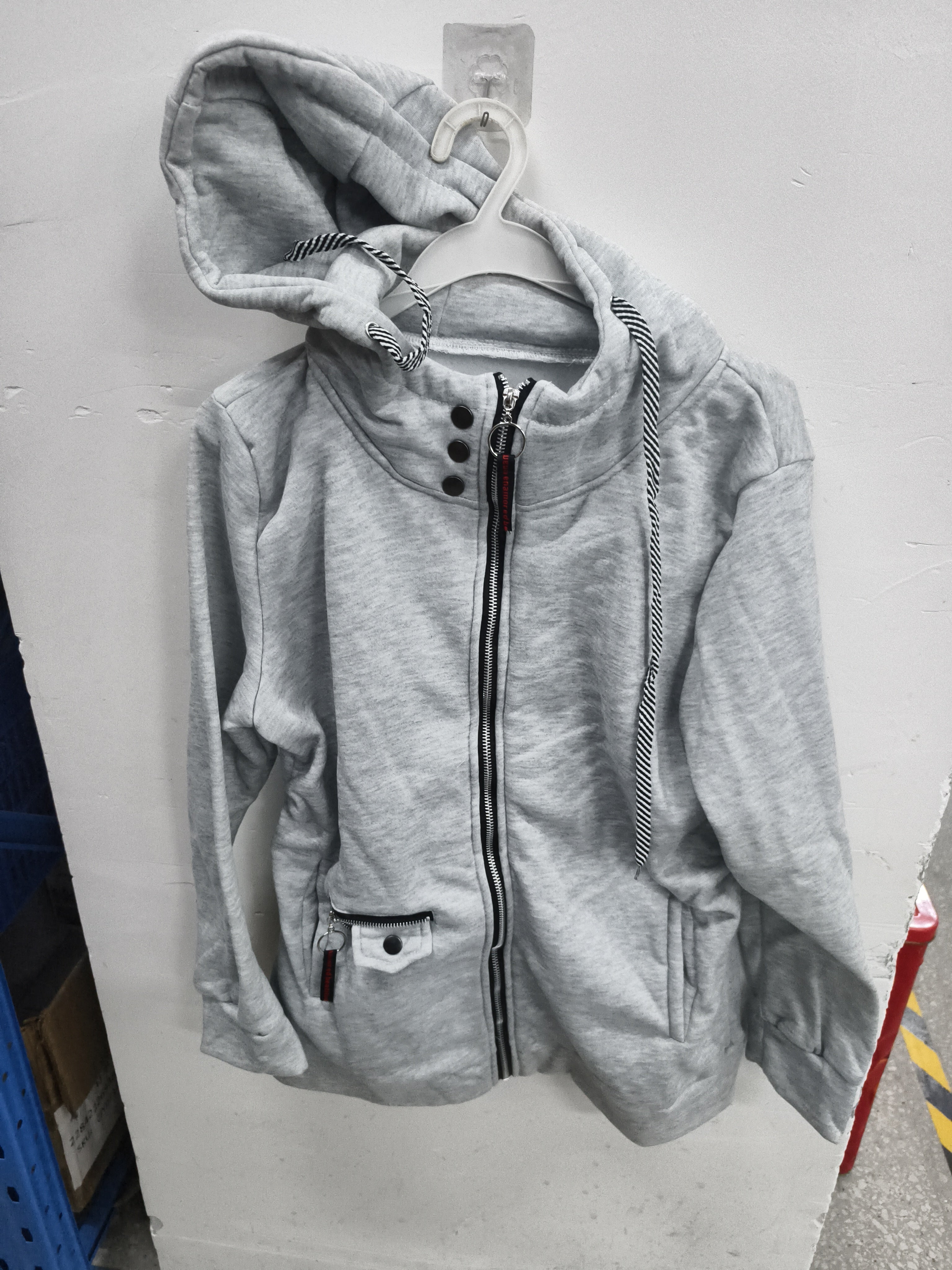 Stitched Drawstring Hooded Slim Fashion Jacket