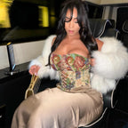 Summer Slim-fit Lace Up Backless Irregular European And American Tube Top