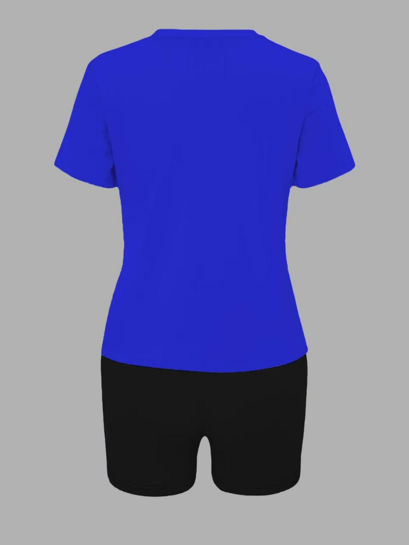 2025 Large New Women's Short Sleeved And Shorts Jogging Set, Casual Two-piece Set, Sportswear