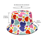 Love Pattern Bucket Hat Women's European And American Valentine's Day Printing