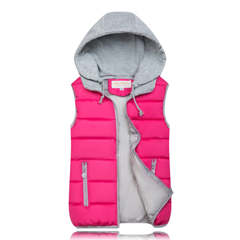 Candy-colored down cotton vest