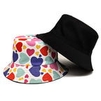 Love Pattern Bucket Hat Women's European And American Valentine's Day Printing