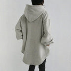 Casual Long Sleeve Pocket Hooded Drawstring Loose Sweatshirt