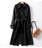 Double-breasted Mid-length Tie Trench Coat