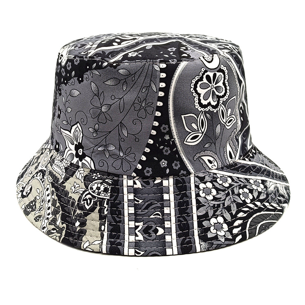 Paisley Bucket Hat Color Matching Printing Double-sided Wear