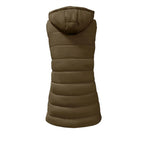 Women's Solid Color Sleeveless Hooded Vest, Mid-Length Zip-Front Waistcoat With Pockets For Spring And Fall Layering