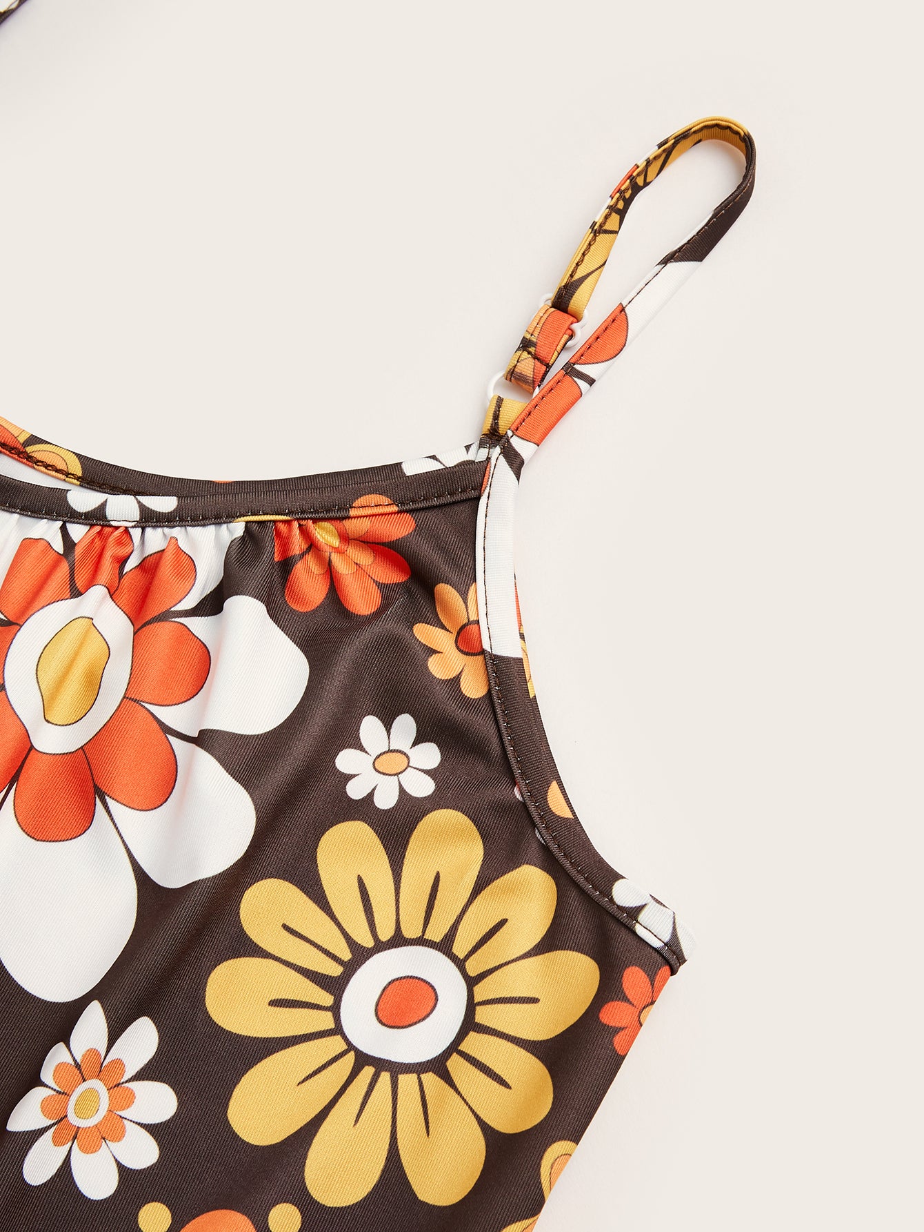 Plus Size Women's Allover Printed Pattern Camisole Casual Street Jumpsuit Pants