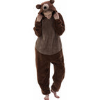 Men And Women Fashion Winter Bear Pajamas