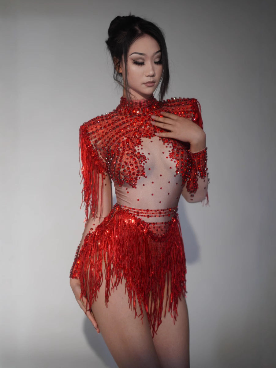 Sexy Bar Dancing Short Dress For Commercial Performance Stage