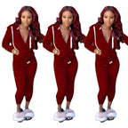 Women's Clothing Solid Color Hoodie Suit Sports