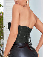 Heart Corset Top For Women, Sexy Concert Outfits Going Out, Strapless Crop Top
