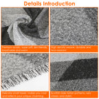 1Pc Women Winter Warm Scarf 74.8x25.6In Long Soft Knitted Shawl Extra Thick Plaid Blanket Wrap Cape