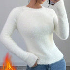 Women's Pure Color All-matching Soft Glutinous Long-sleeved Sweater