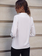 Fashionable Elegant Business Style Long Sleeve Shirt With Pearl Button