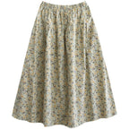 Artistic Floral Washed Cotton Sweet Neighbor's Beautiful Printed Skirt