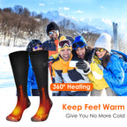 1Pair  Electric Heated Socks For Men Women Battery Powered Heated Socks Rechargeable Feet Warmer With 4 Temperature Levels Indoor Outdoor Machine Washable