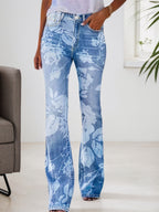 2025 New Women's AutumnWinter Printed Denim Pants, Women's Denim Pants, Essential Jeans For AutumnWinter, Warm Jeans, Women's Four Seasons Jeans, Printed Jeans