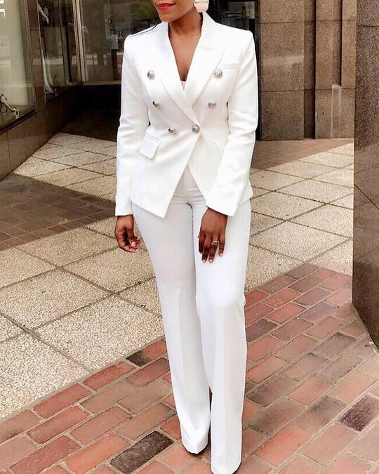 New High Waist Solid Color Suit