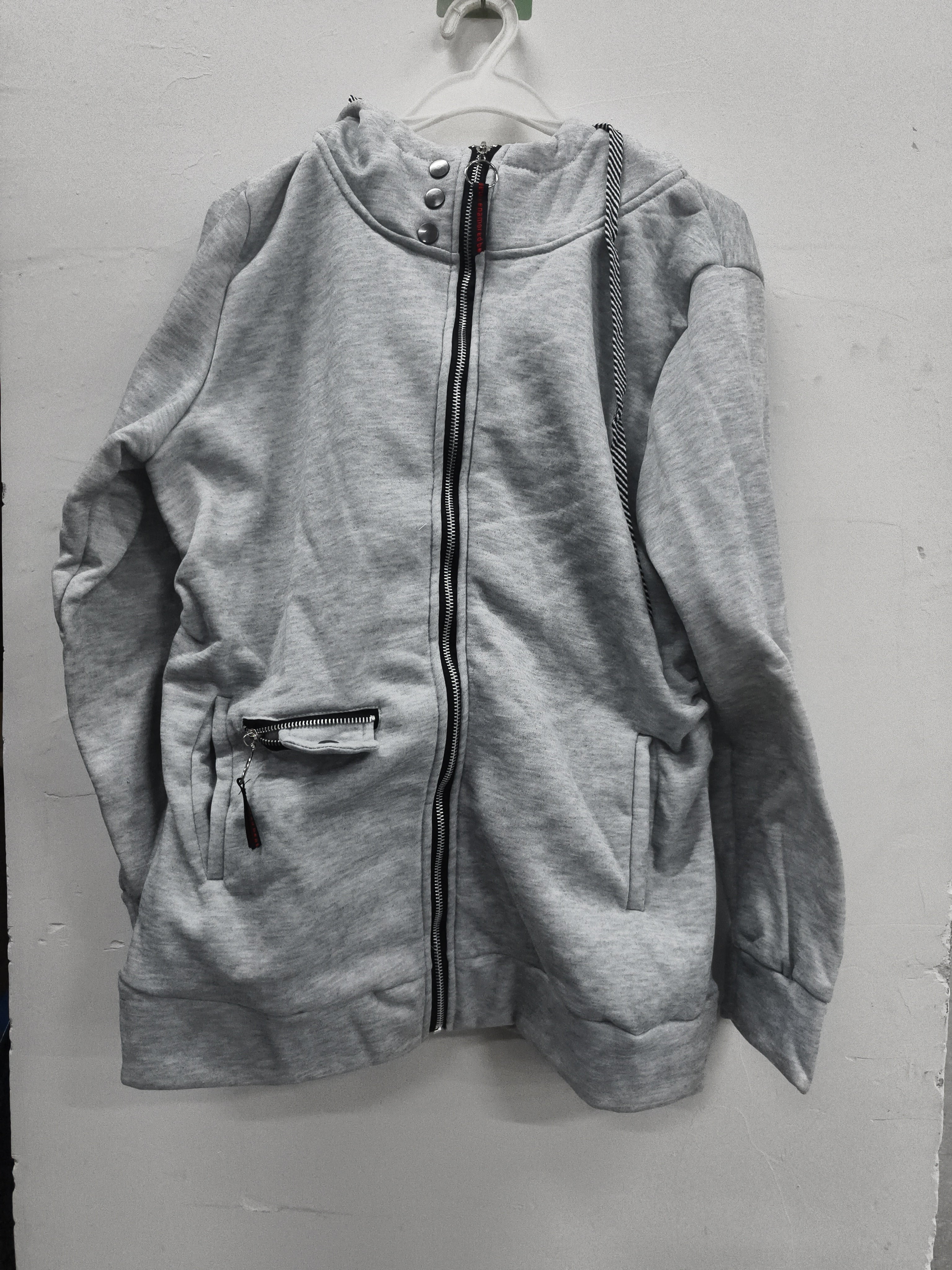 Stitched Drawstring Hooded Slim Fashion Jacket