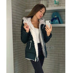 Fleece-lined Cardigan Hooded Coat Cotton-padded Jacket