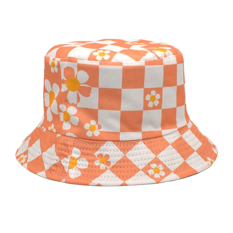 Korean Style Chessboard Plaid Spring And Summer New Bucket Hat Sun-proof
