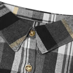 Women's Casual Plaid Long Sleeve Shirt - Button-Down Top With Chest Pocket, Classic Lapel Collar For Office & Weekend Wear