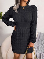 Casual Twisted Waist-cinching Bodycon Dress With A Sweater Dress Base