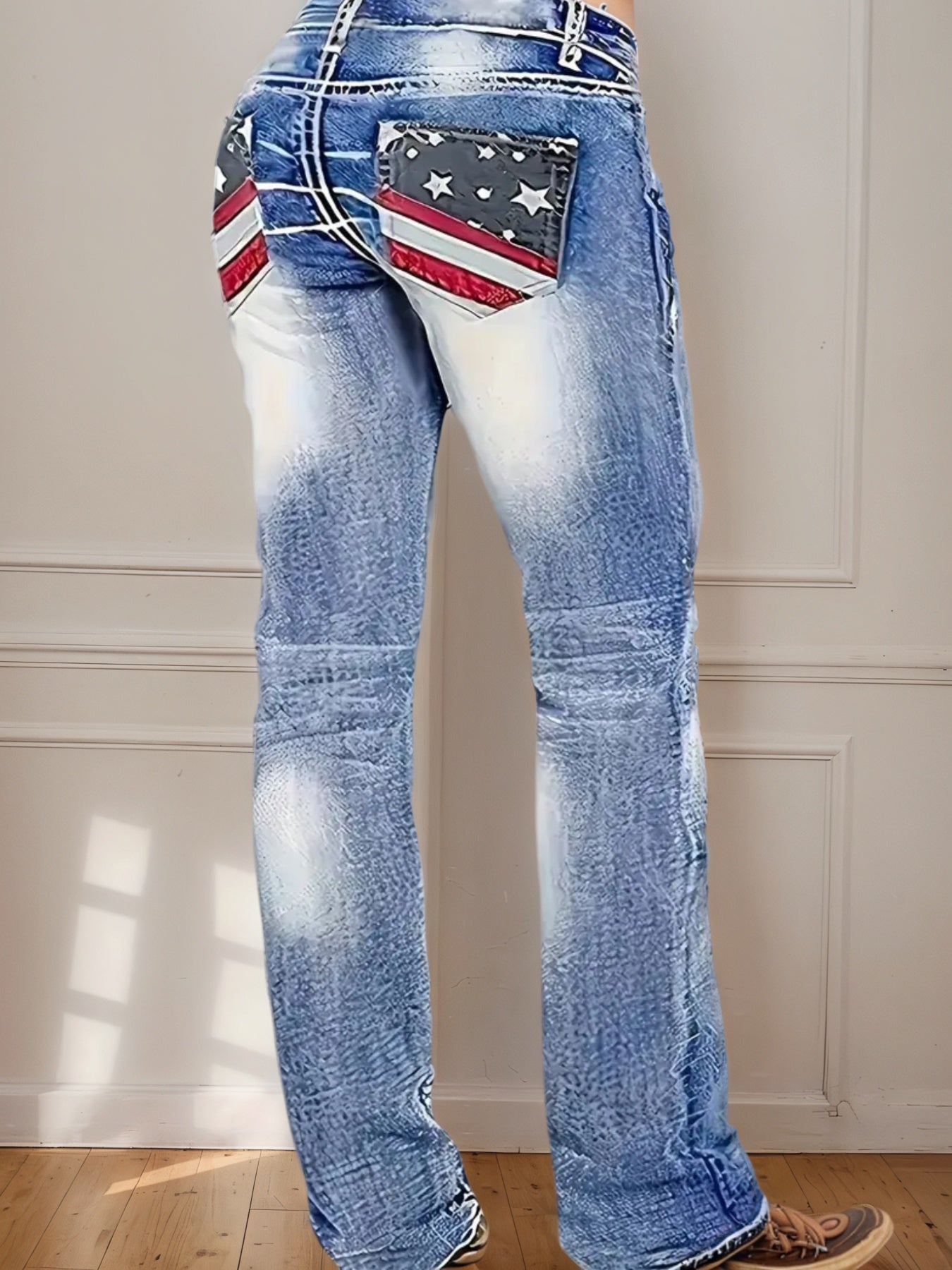 Women's Straight Leg Jeans Are Comfortable And Not Tight, Perfectly Fitting The Body, High-quality Classic Denim Blue, Versatile And Fashionable