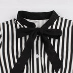 Striped button vintage dress