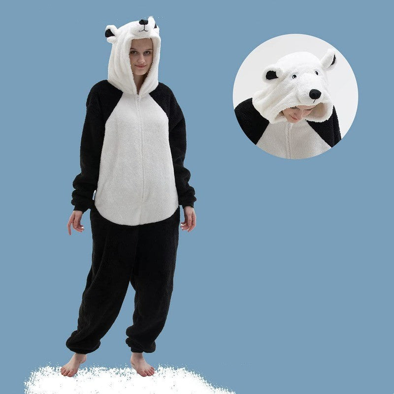 Men And Women Fashion Winter Bear Pajamas